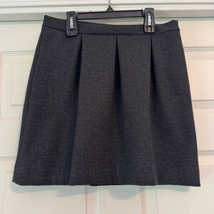 Women's Madewell Journal Pleated Mini Skirt Size 4 Charcoal Gray Ponte Knit